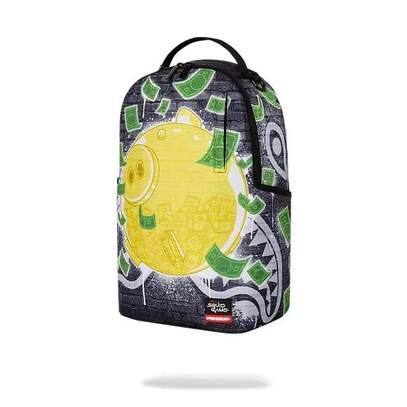 Sprayground Squid Game Piggy DLXR Backpack Unisex Multi Laptop Sleeve Bag GBS159